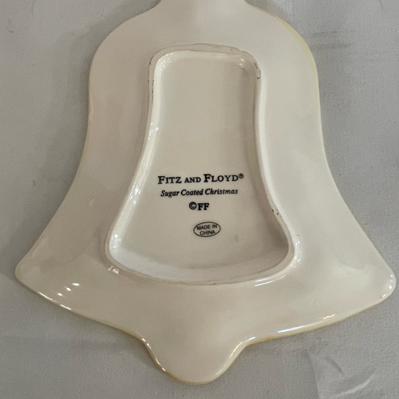 Fitz And Floyd Sugar Coated Christmas Bell Snack Plate - Picture 3 of 8